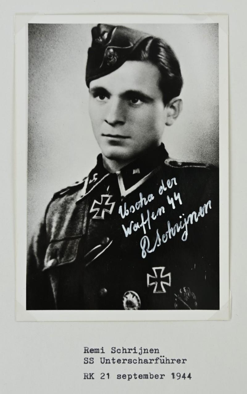 Signature of Belgian Waffen-SS KC Recipient 'Remy Schrijnen'
