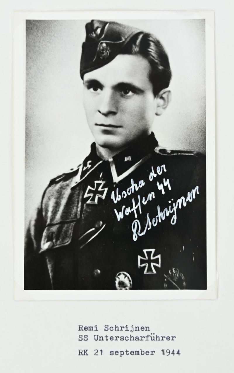 Signature of Belgian Waffen-SS KC Recipient 'Remy Schrijnen'