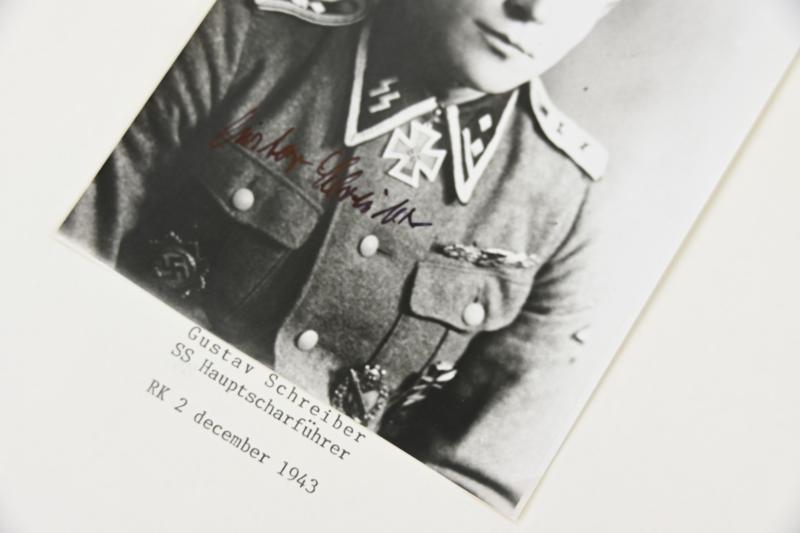 Signature of Waffen-SS KC Recipient 'Gustav Schreiber'