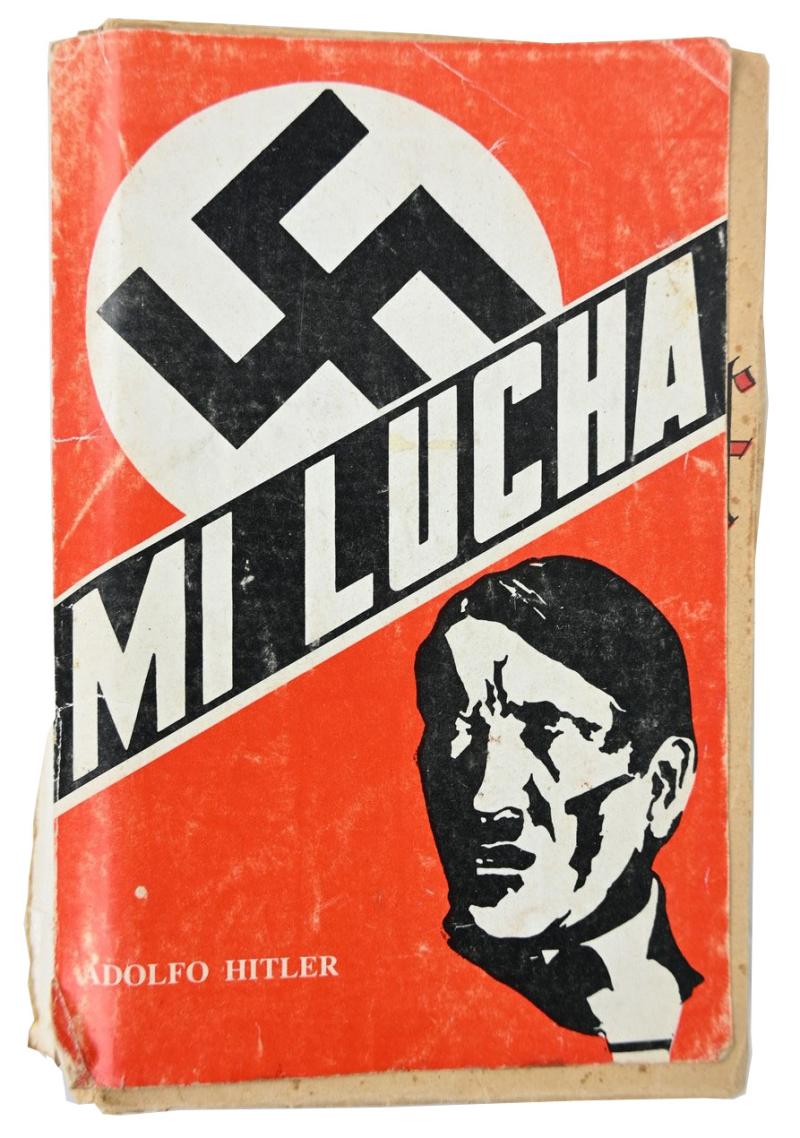 Spanish WW2 Version of Adolf Hitler's Mein Kampf Book 'Mi Lucha'