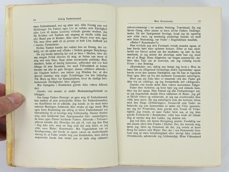 Swedish WW2 Mein Kampf Book by Adolf Hitler 'Min Kamp'