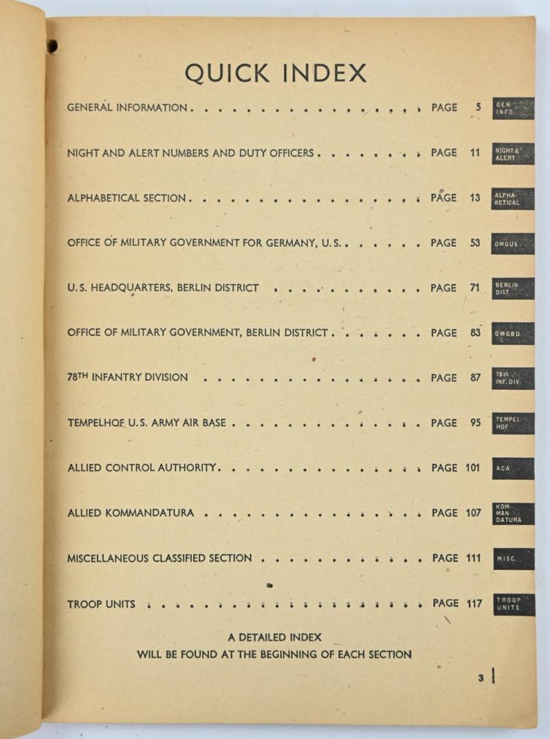 US Headquarters Berlin Telephone Directory