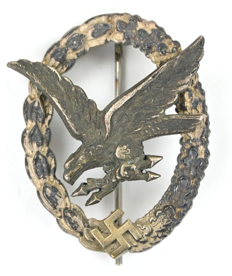 German LW Airgunner Badge with Lightning 'B&NL'