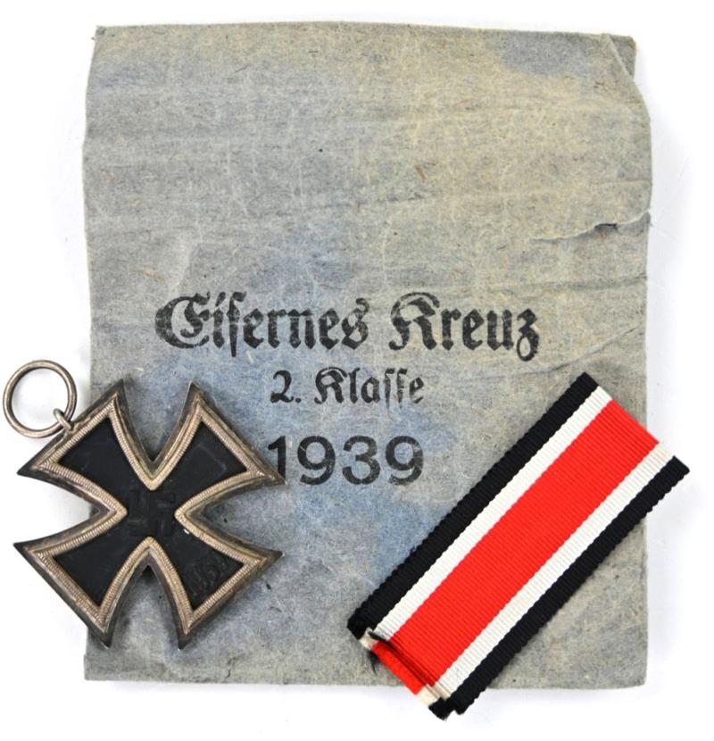 German WW2 Iron Cross 2nd Class with Pouch '65'