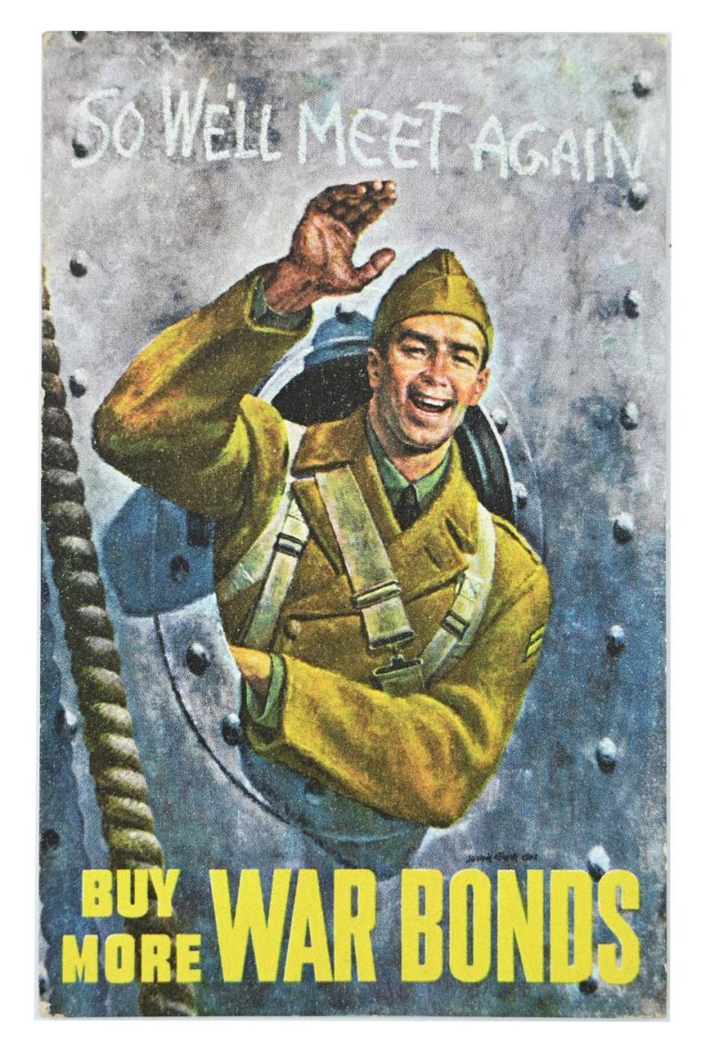 US WW2 Postcard 'So We'll meet Again!