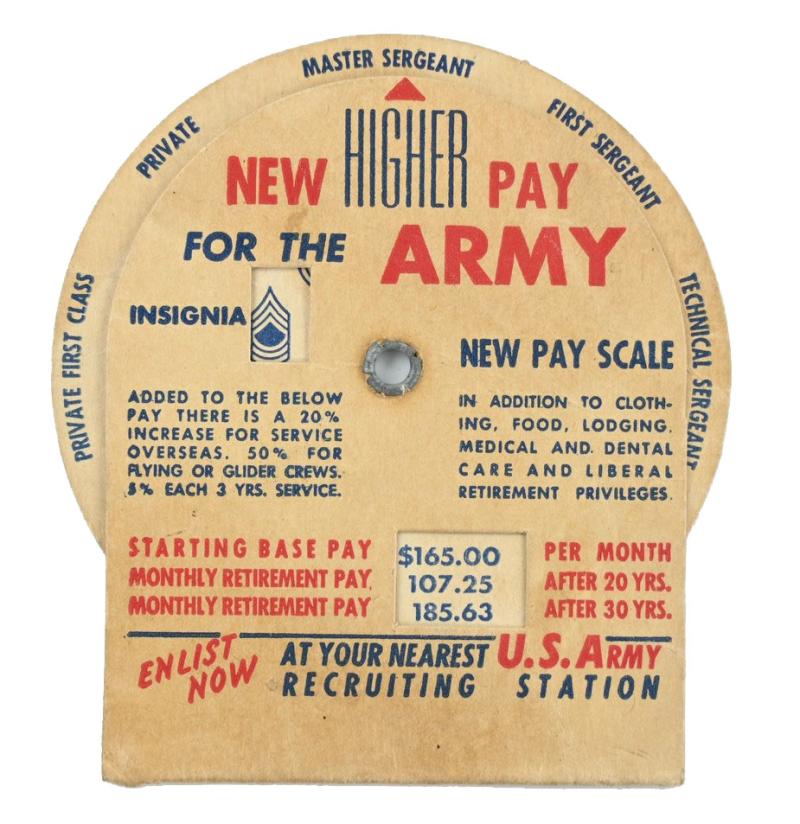 US WW2 Advertising/Recruitment Payment Disc