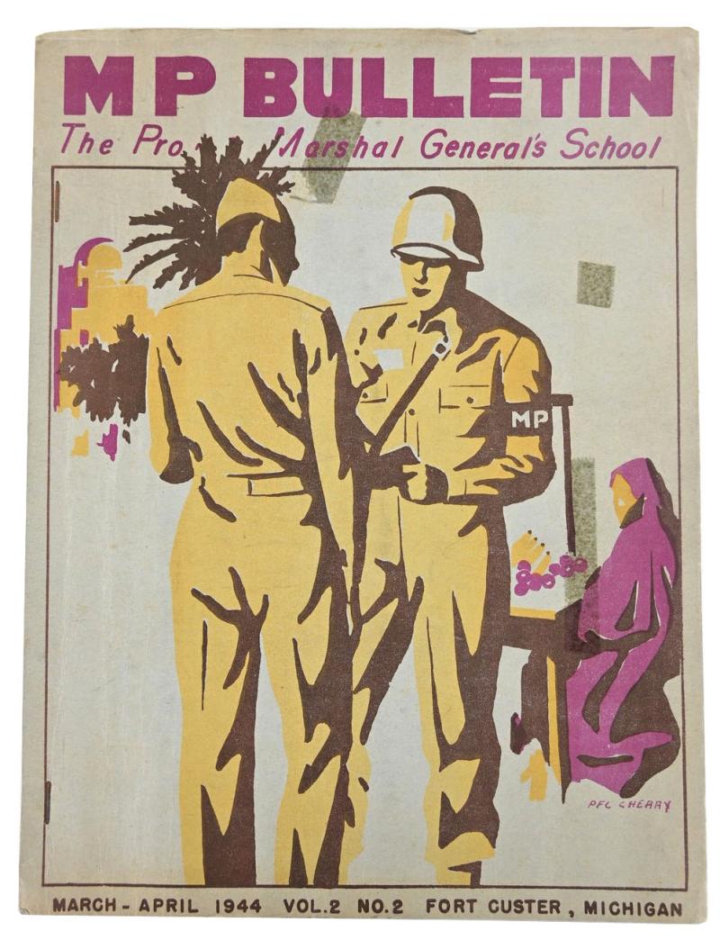 US WW2 Military Police Booklet Fort Custer